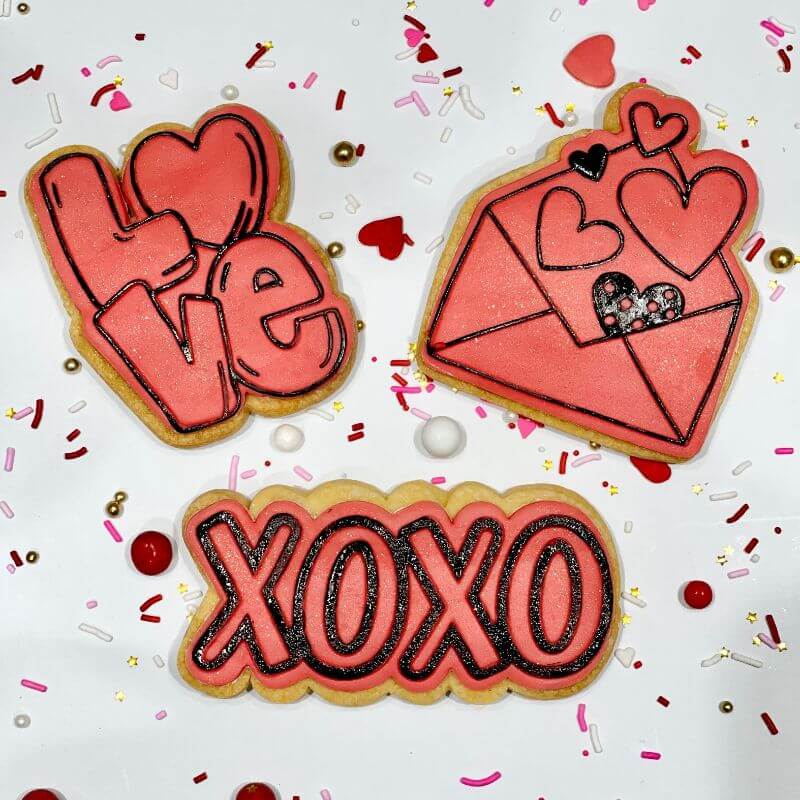 Kisses and Hugs XOXO Valentine's Cookie Cutter and Embosser