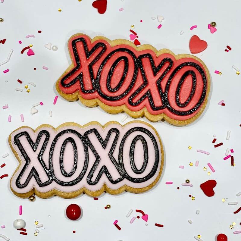 Kisses and Hugs XOXO Valentine's Cookie Cutter and Embosser