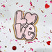 Love in Bubble Font Valentine's Cookie Cutter and Embosser