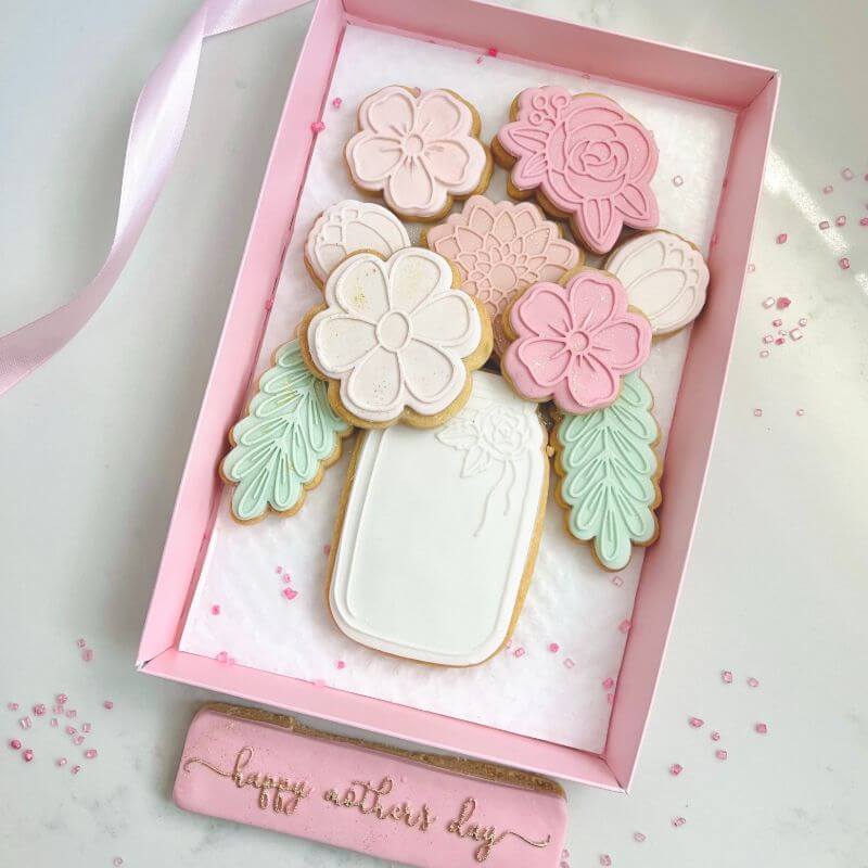 Happy Mother's Day in Verity Font Cookie Cutter and Embosser