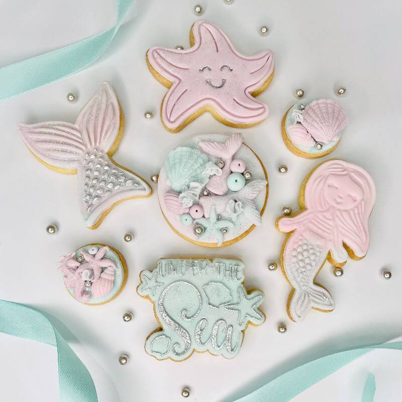 Cute Mermaid Under The Sea Cookie Cutter and Stamp