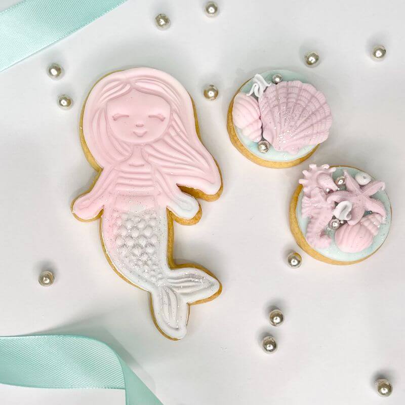 Cute Mermaid Under The Sea Cookie Cutter and Stamp