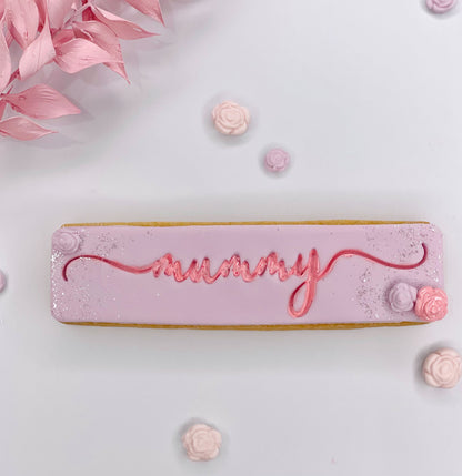 Mummy in Verity Font Mother's Day Cookie Cutter and Stamp