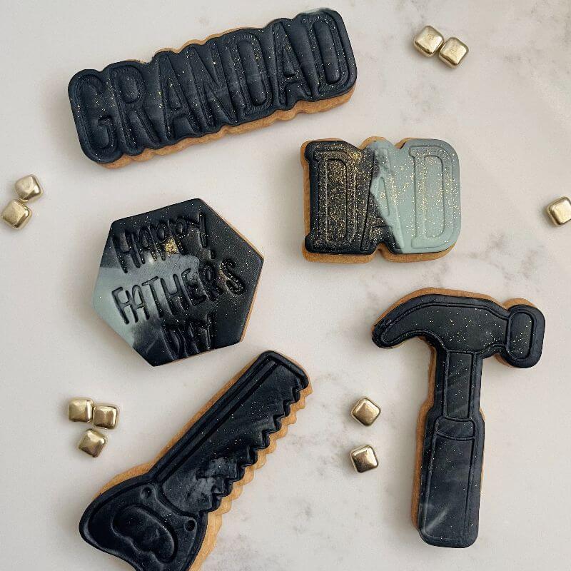 Saw Father's Day Cookie Cutter and Stamp