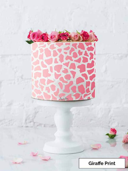 Giraffe Print Cake Stencil - Full Size Design