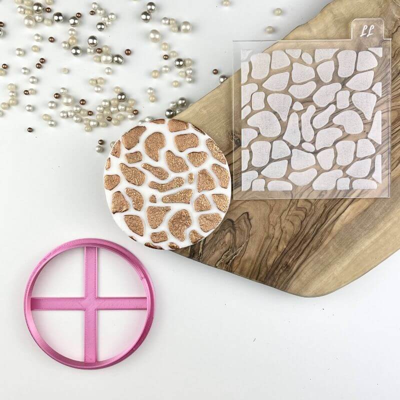 Giraffe Animal Print Texture Tile Jungle Cookie Cutter and Embosser