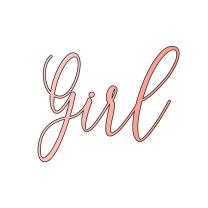 Girl in Florence Font Baby Shower Cookie Cutter