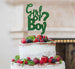 Girl or Boy? Baby Shower Cake Topper Glitter Card Green