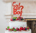 Girl or Boy? Baby Shower Cake Topper Glitter Card Red