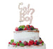 Girl or Boy? Baby Shower Cake Topper Glitter Card White