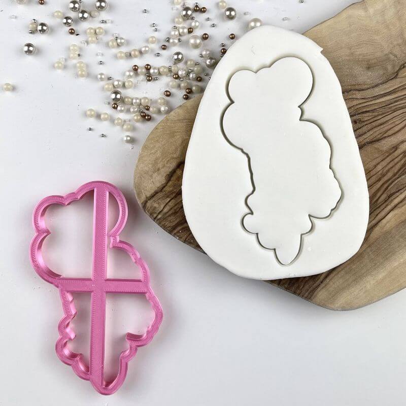 Girl with Balloons Birthday Cookie Cutter