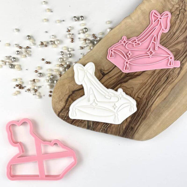 Glass Slipper Princess Cookie Cutter and Stamp by Catherine Marie Bakes