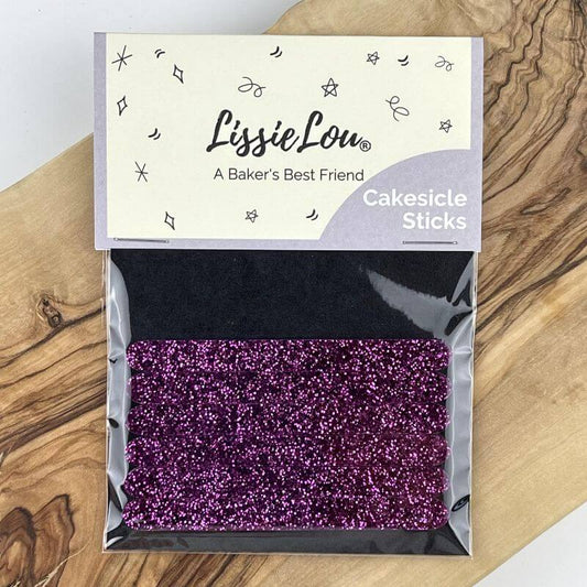 Glitter Purple Acrylic Cakesicle Lollipop Sticks