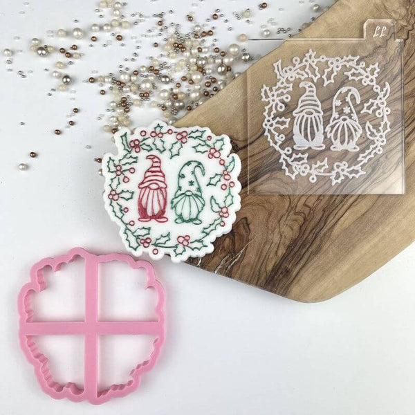 Gnomes in Circle Christmas Cookie Cutter and Embosser