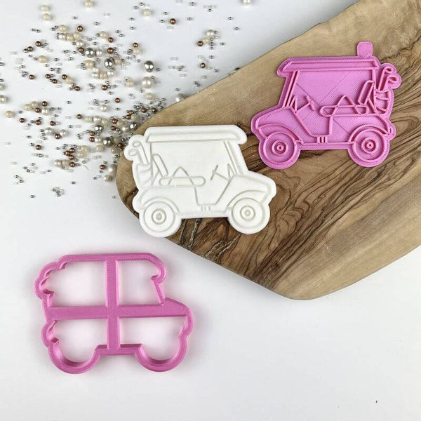 Golf Cart Father's Day Cookie Cutter and Stamp