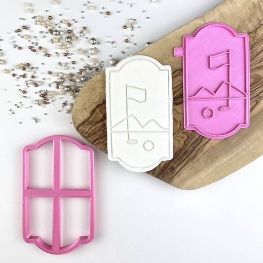 Golf Flag Father's Day Cookie Cutter and Stamp