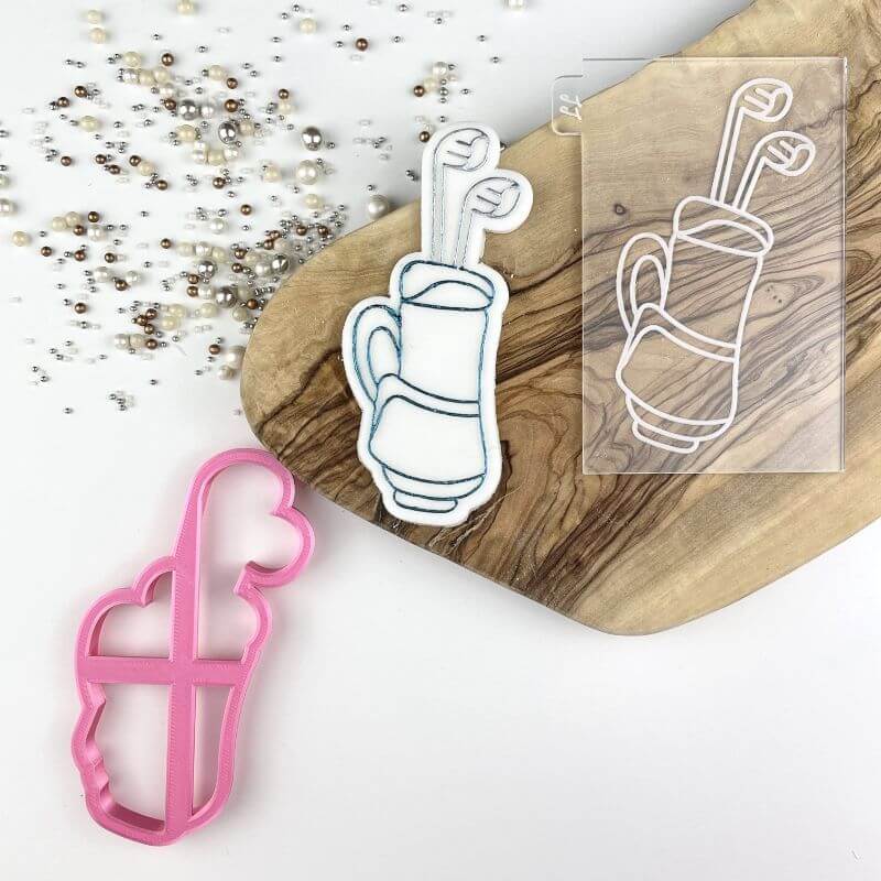 Golf Bag Father's Day Cookie Cutter and Embosser