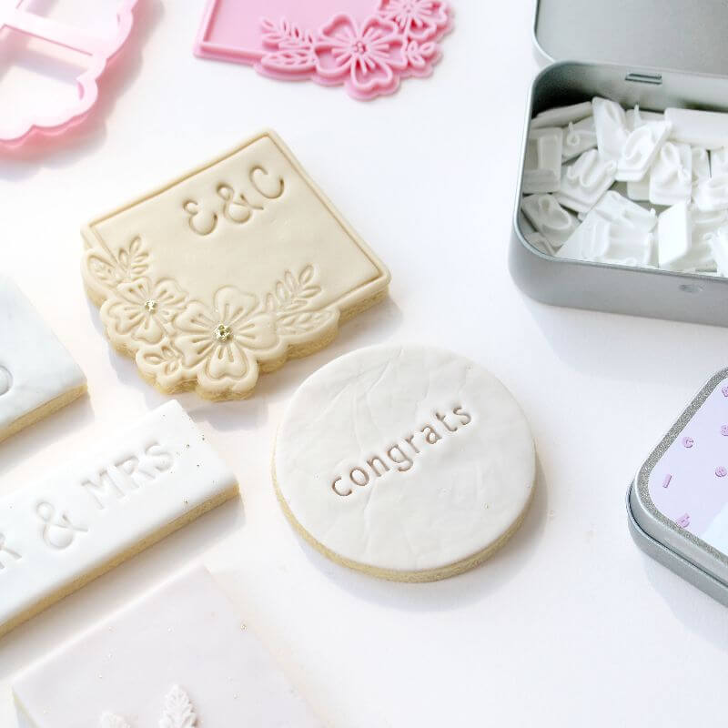 Square with Flowers Cookie Cutter and Stamp