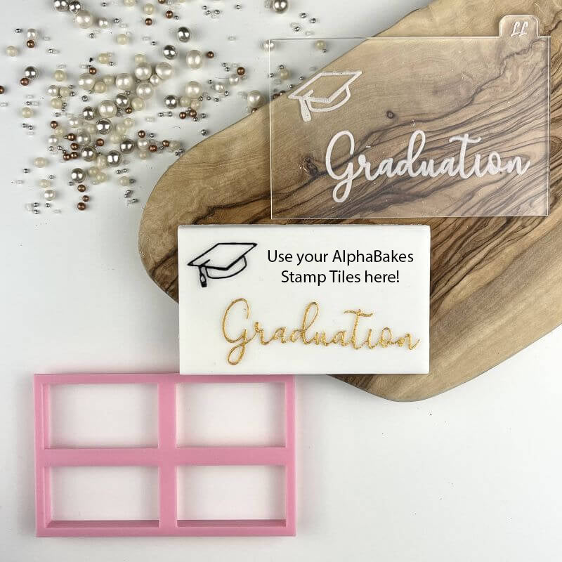 Graduation AlphaBakes Cookie Cutter and Embosser