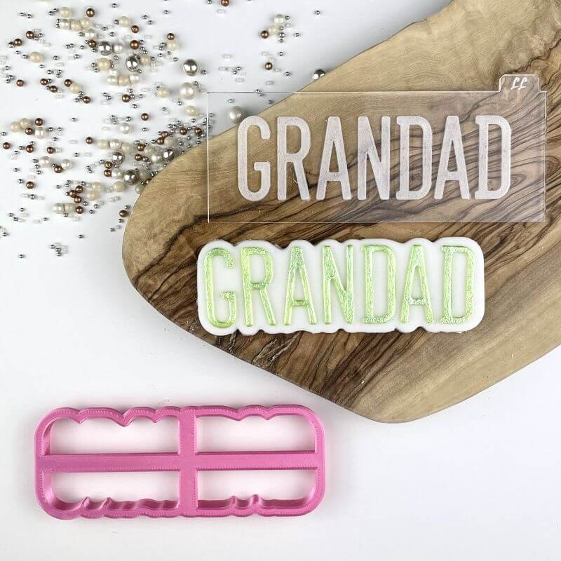 Grandad Father's Day Cookie Cutter and Embosser