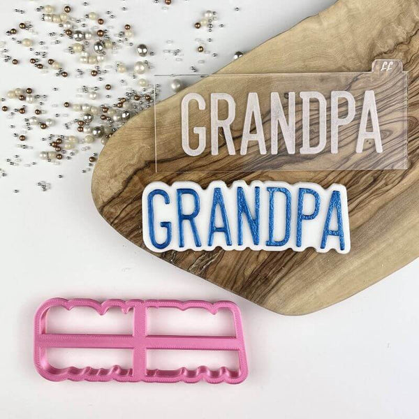 Grandpa Father's Day Cookie Cutter and Embosser