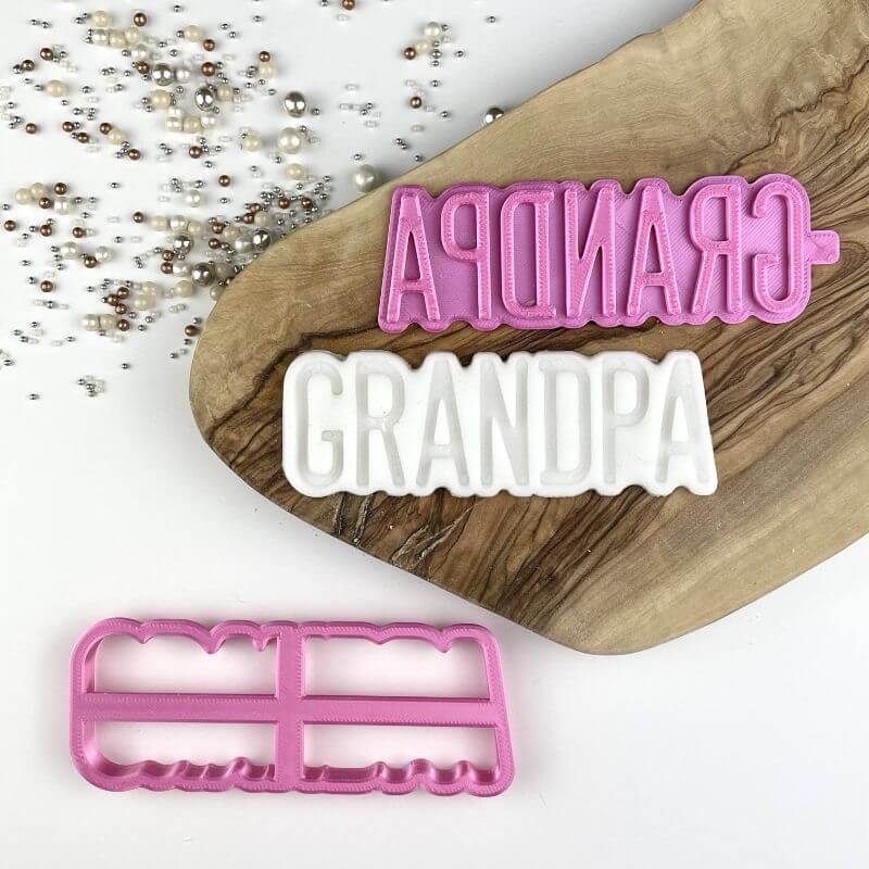 Grandpa Father's Day Cookie Cutter and Stamp