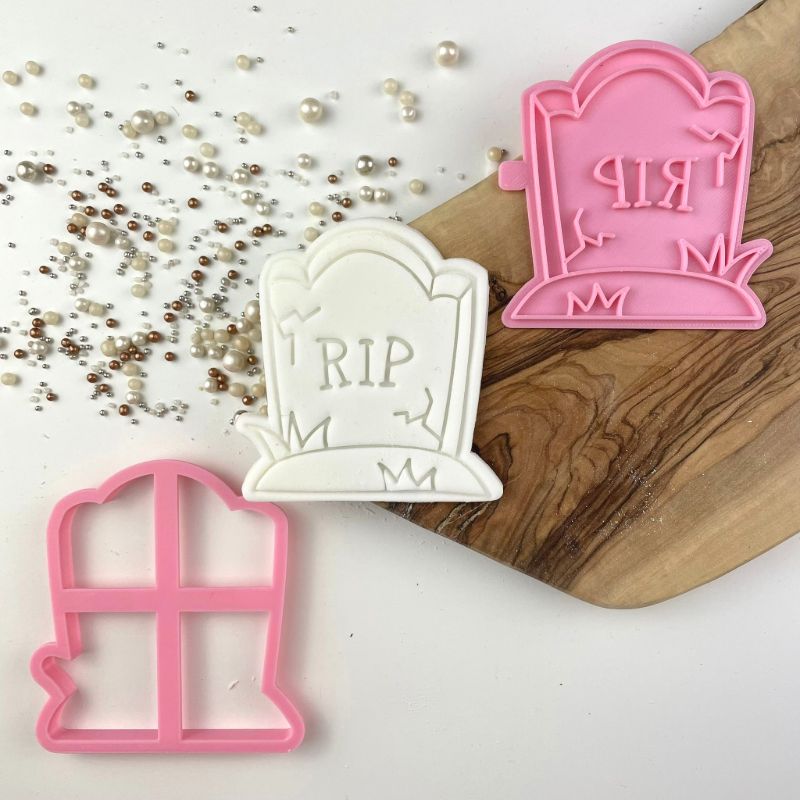 Gravestone Halloween Cookie Cutter and Stamp