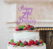 Happy 21st Birthday Pretty Cake Topper Glitter Card Light Purple