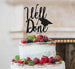 Well Done with Grad Hat Cake Topper Glitter Card Black