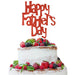 Happy Father's Day Fun Style Cake Topper Glitter Card