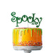 Spooky Halloween Cake Topper Glitter Card Green
