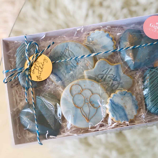 Happy Birthday Circle Cookie Box Tags Pack of 4