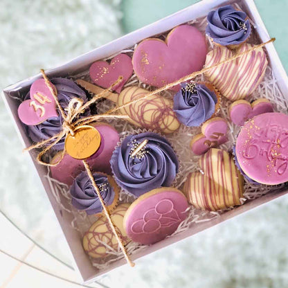 Happy Birthday Circle Cookie Box Tags Pack of 4