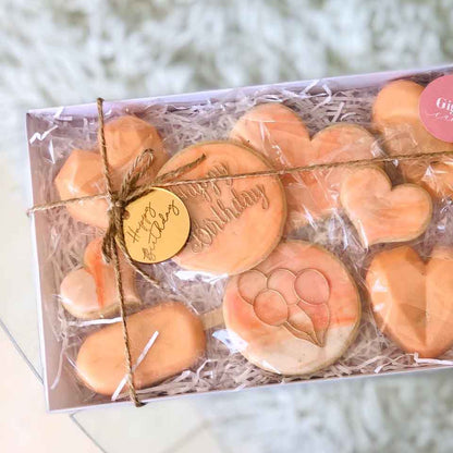 Happy Birthday Circle Cookie Box Tags Pack of 4