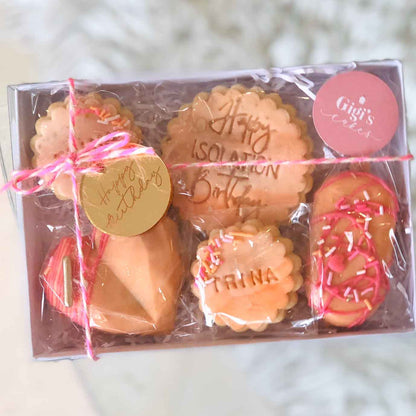 Happy Birthday Circle Cookie Box Tags Pack of 4