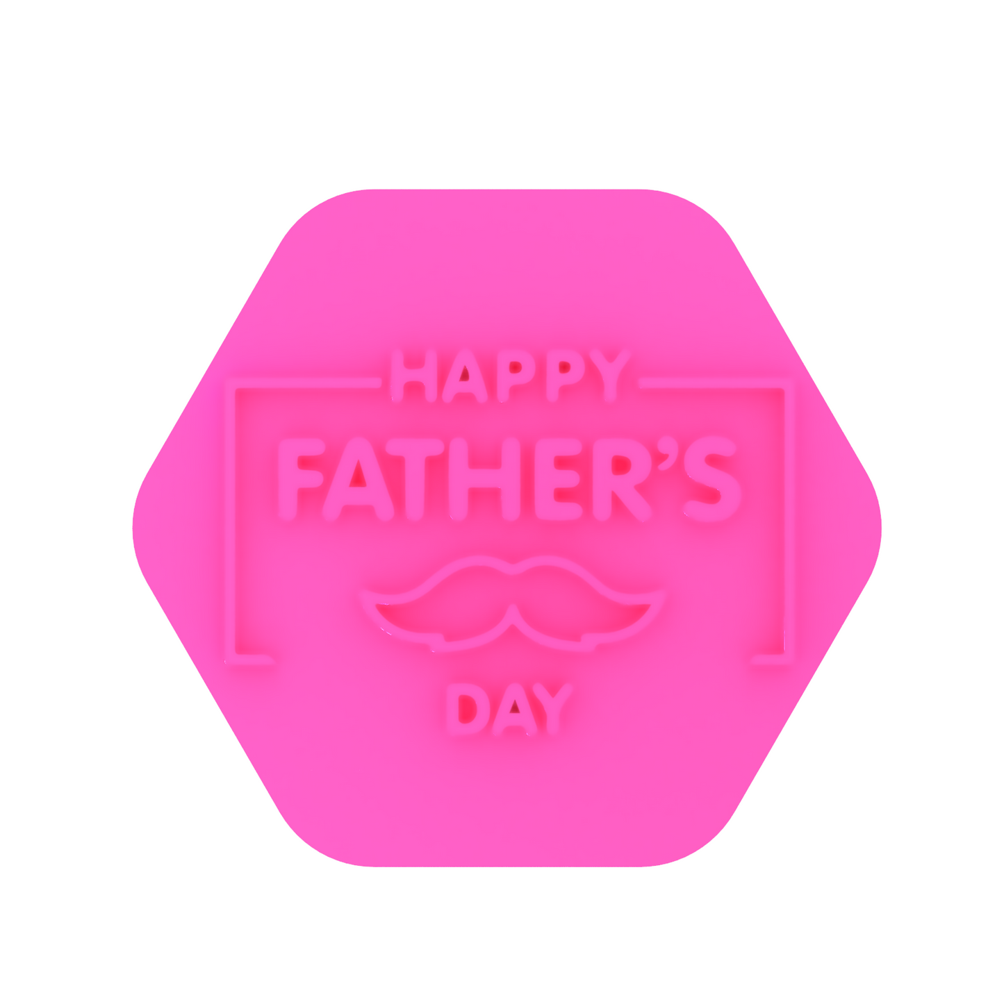 Happy Father's Day with Moustache Style 3 Cookie Stamp