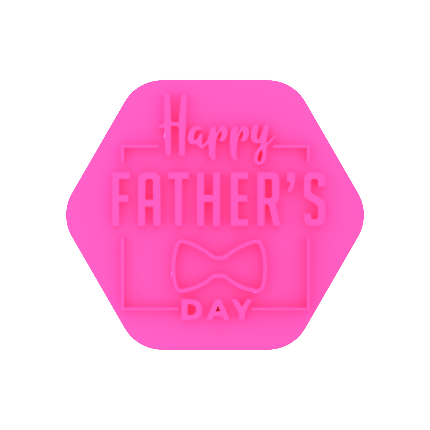 Happy Father's Day Style 2 with Bow Tie Cookie Stamp