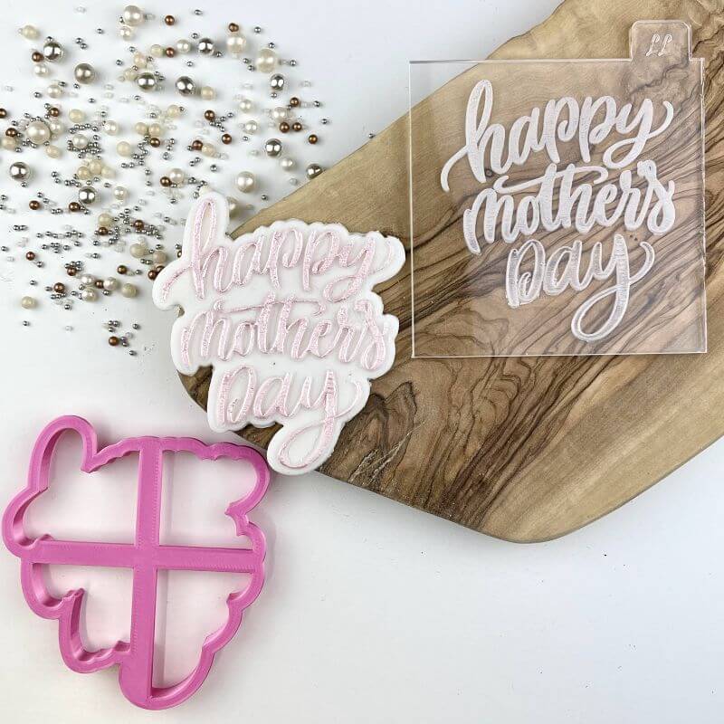 Happy Mother's Day Style 1 Cookie Cutter and Embosser