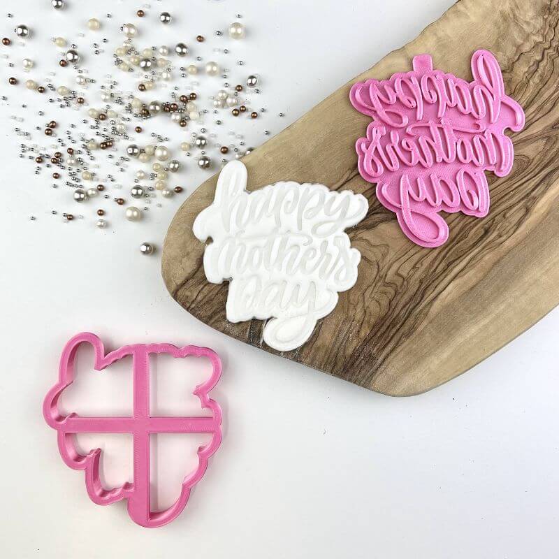 Happy Mother's Day Style 1 Cookie Cutter and Stamp