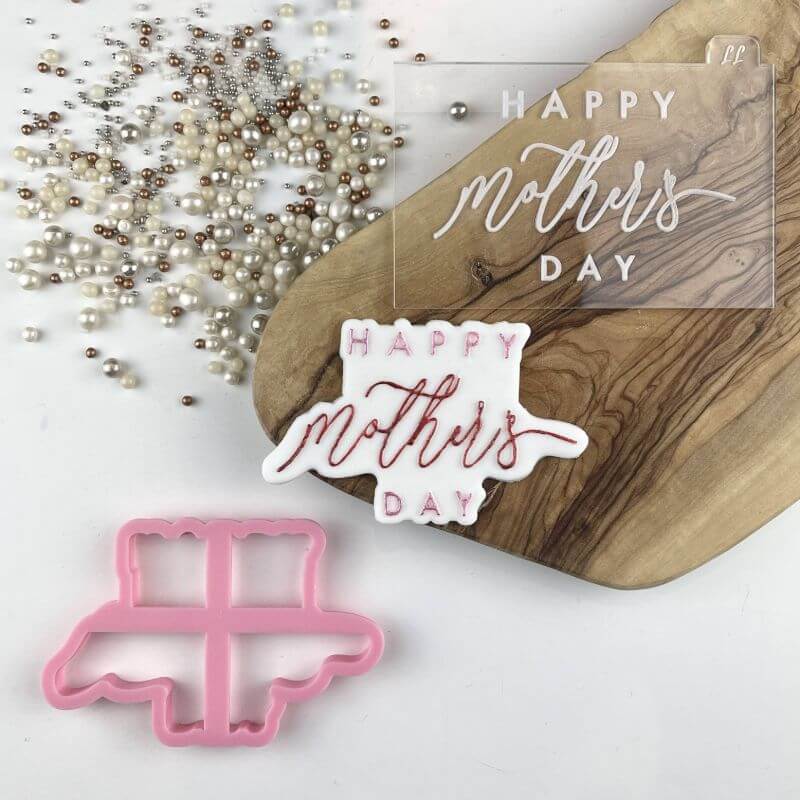 Happy Mother's Day Style 3 Cookie Cutter and Embosser