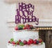 Happy 100th Birthday Cake Topper Glitter Card Dark Purple