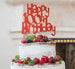 Happy 100th Birthday Cake Topper Glitter Card Red