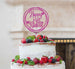 Bespoke Multi-Circle Happy Number and Name Cake Topper Hot Pink
