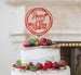 Bespoke Multi-Circle Happy Number and Name Cake Topper Red