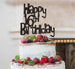 Happy 16th Birthday Cake Topper Glitter Card Glitter Black