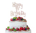 Happy 1st Birthday Cake Topper Glitter Card White