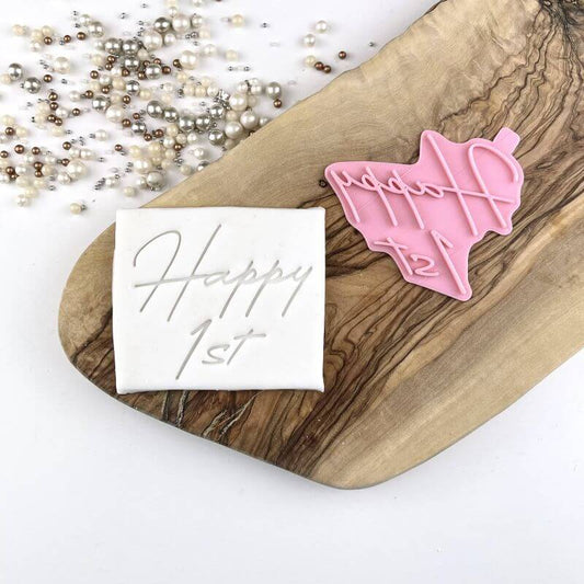 Happy Number Birthday Cookie Cutter and Stamp