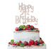 Happy 21st Birthday Cake Topper Glitter Card White