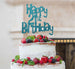 Happy 21st Birthday Cake Topper Glitter Card Light Blue