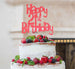 Happy 21st Birthday Cake Topper Glitter Card Light Pink